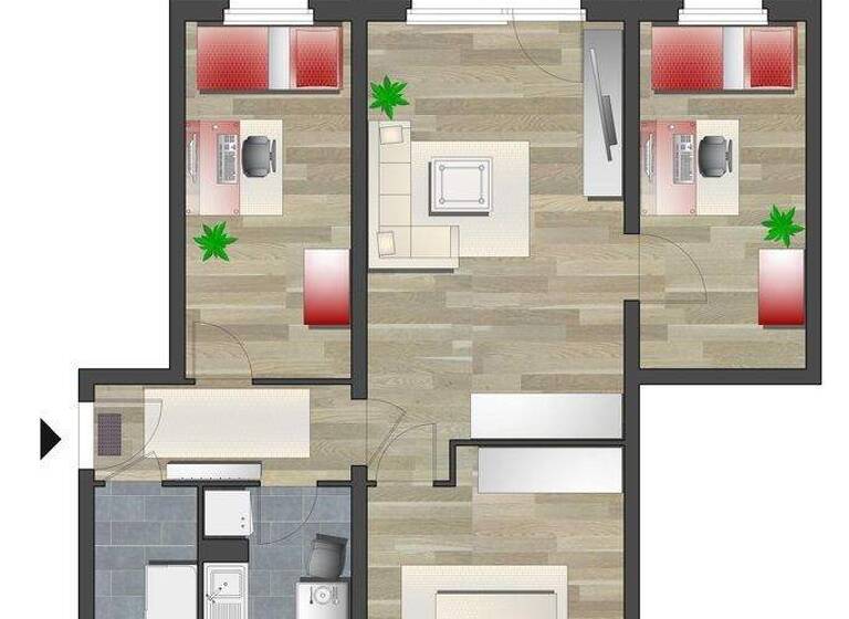 Wohnung zur Miete 400 € 4 Zimmer 69,3 m² 1. Geschoss frei ab 01.05.2026 L.-Ebersberger-Str. 51 Gablenz Chemnitz 09127