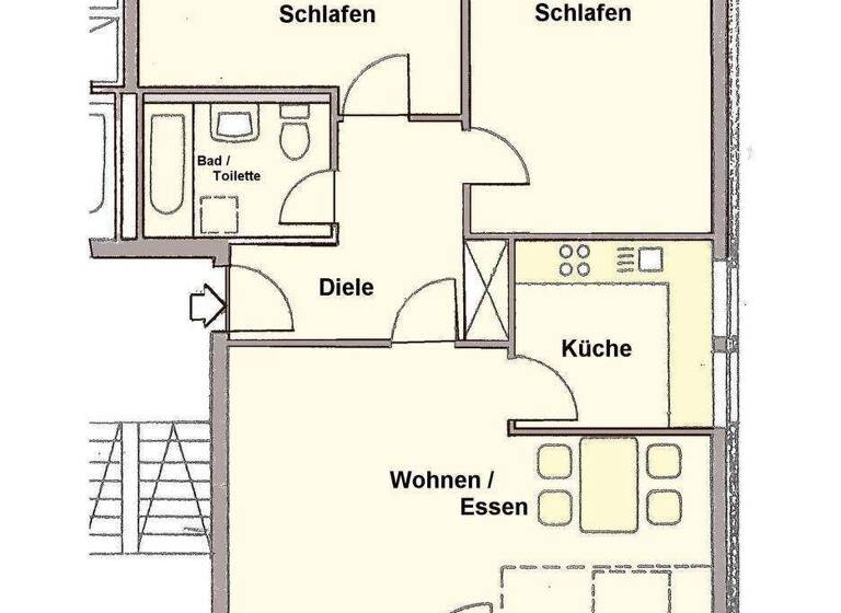 Wohnung zur Miete 720 € 3 Zimmer 75,4 m² 2. Geschoss Kastanienallee 2a St. Tönis Tönisvorst 47918