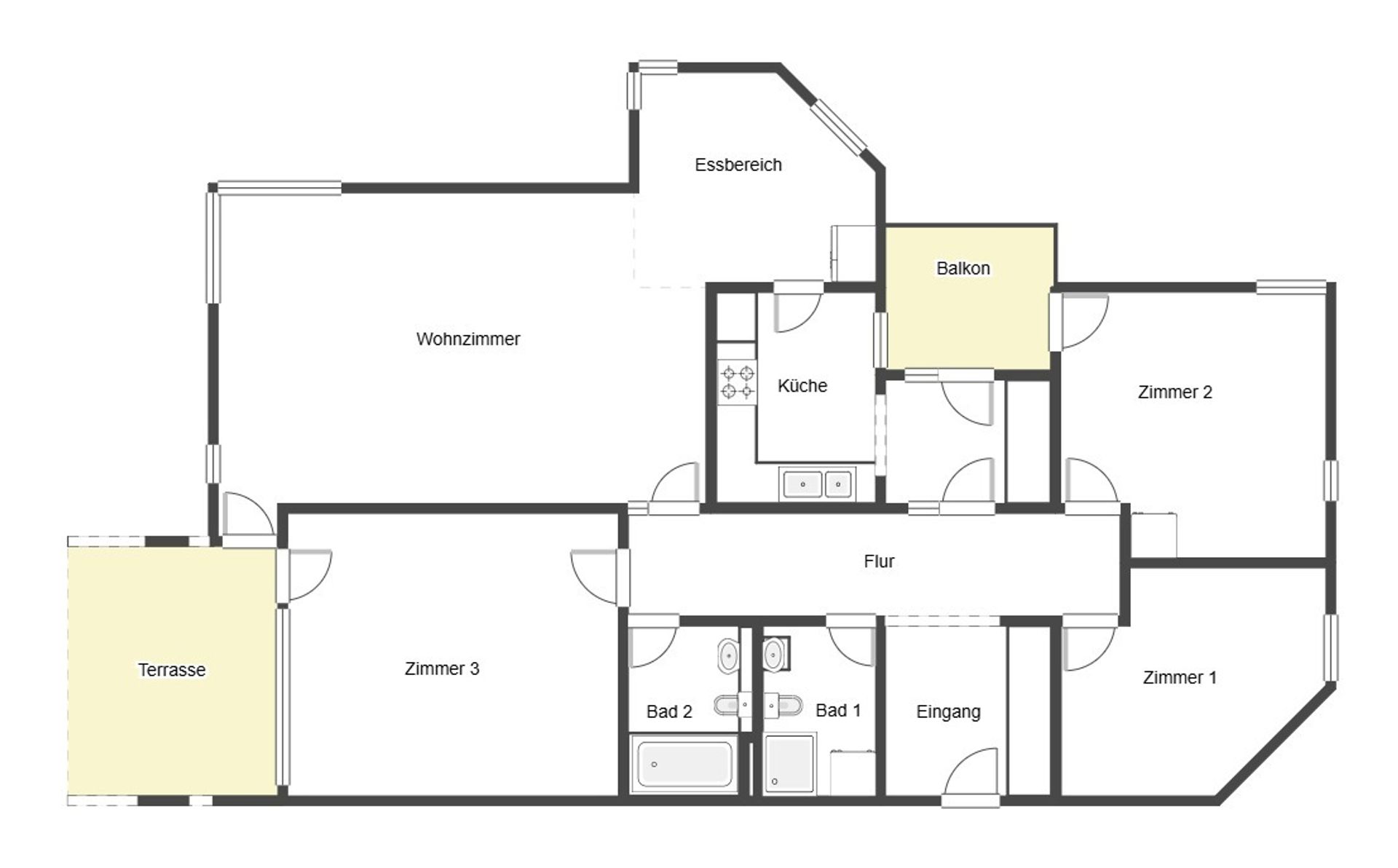 Immobilie zum Kauf als Kapitalanlage geeignet 375.000 € 4,5 Zimmer 130 m²<br/>Fläche Zur Friedrichfeste Rastatt 76437