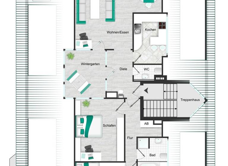 Wohnung zum Kauf 278.800 € 3,5 Zimmer 91 m² Eppendorf Bochum 44869