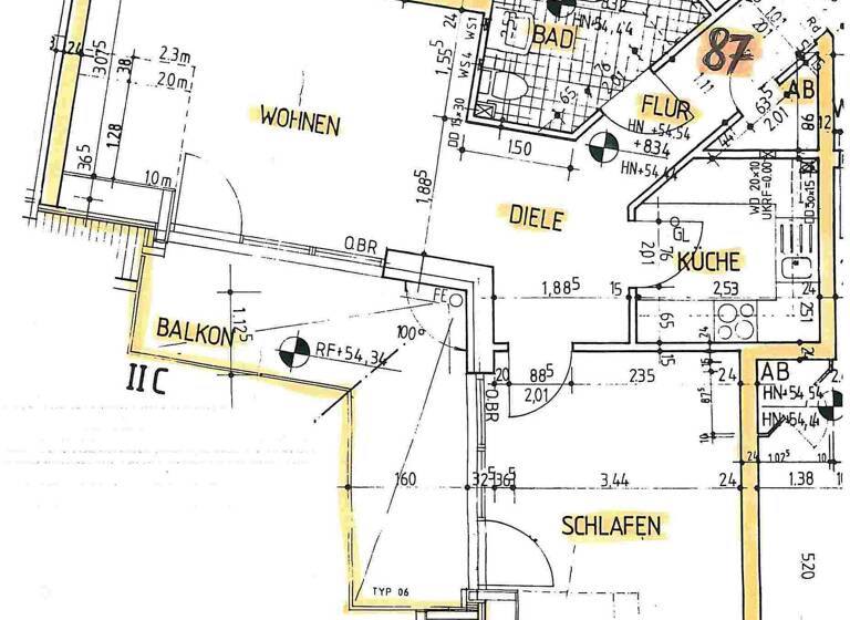 Wohnung zur Miete 430 € 2 Zimmer 59,4 m² 3. Geschoss Ellerried 20 Krebsförden Schwerin 19061