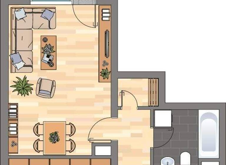Wohnung zur Miete nur mit Wohnberechtigungsschein 310 € 2 Zimmer 55,2 m² EG Lohmühlenstraße 17 Wirges 56422