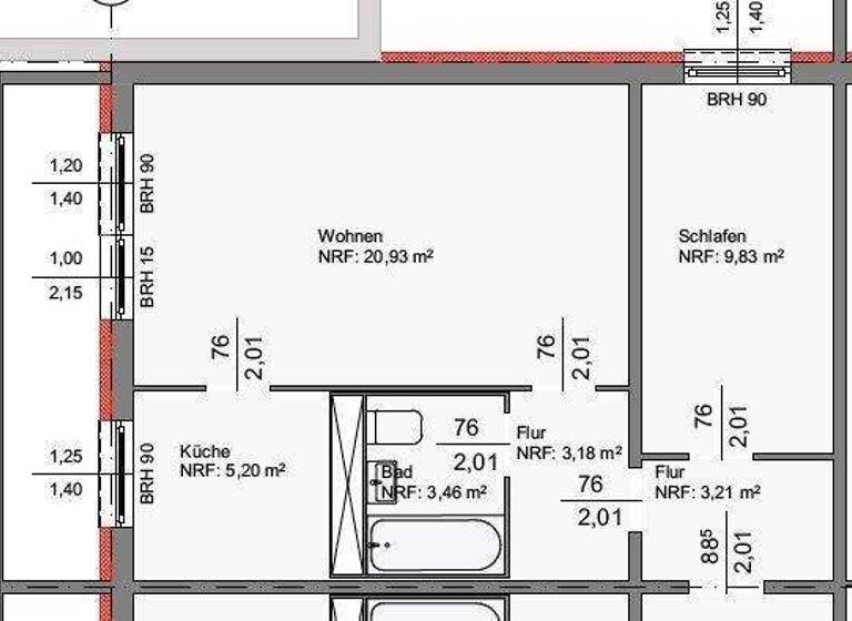 Wohnung zur Miete 415 € 2 Zimmer 48,9 m² 1. Geschoss frei ab sofort Johannes-Göderitz-Straße 17 Neu Olvenstedt Magdeburg 39130