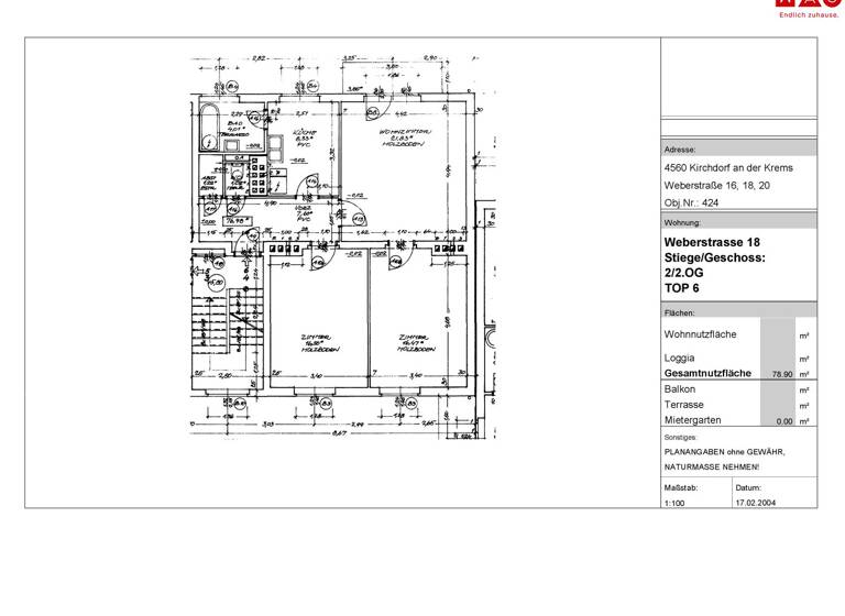 Wohnung zur Miete 579 € 3 Zimmer 78,9 m² 2. Geschoss frei ab 01.05.2026 Weberstraße 18 Kirchdorf an der Krems 4560