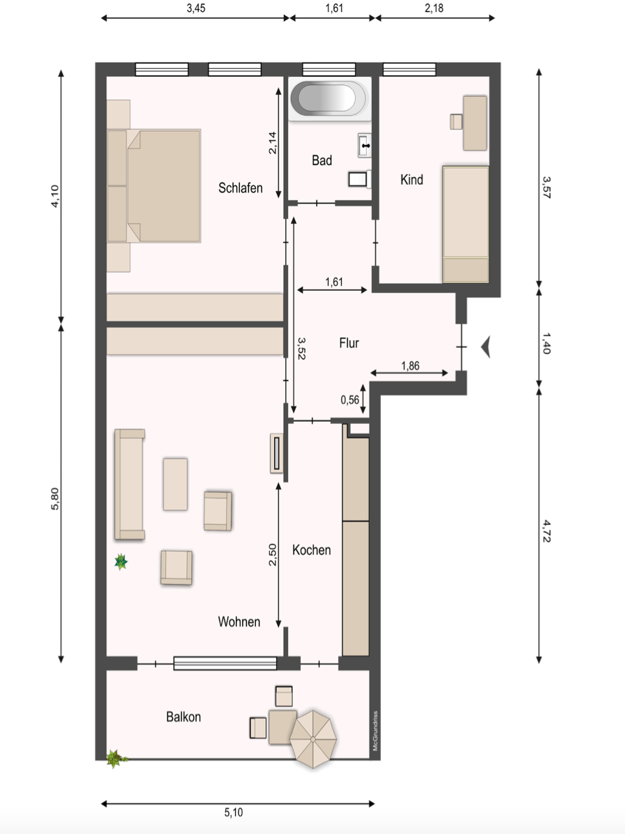 Wohnung zum Kauf 499.000 € 3 Zimmer 65 m²<br/>Wohnfläche 2.<br/>Geschoss Echarding München 81671