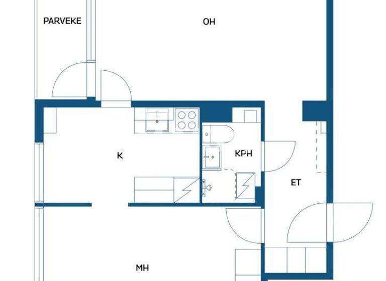 Studio zum Kauf 153.000 € 2 Zimmer 50 m² 7. Geschoss Vuorikatu 7 Turku 20700