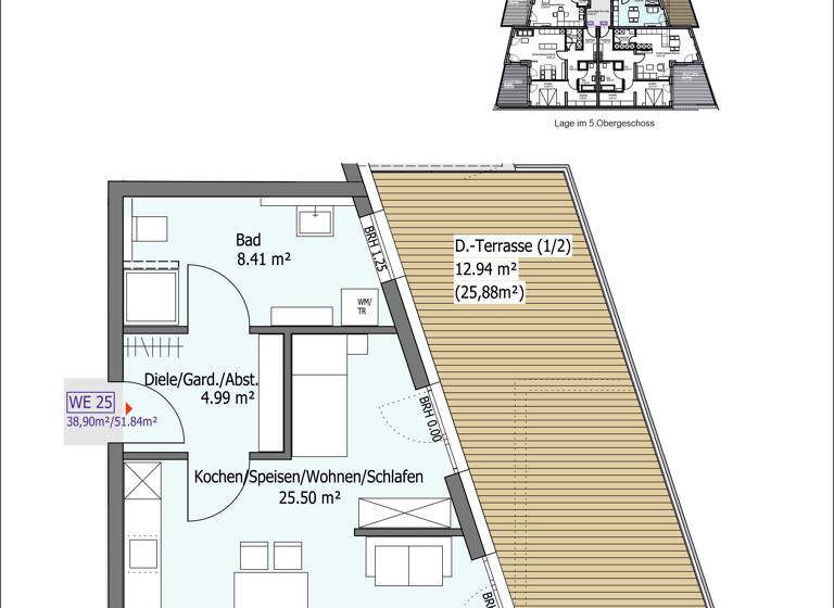 Terrassenwohnung zum Kauf - Neubau provisionsfrei als Kapitalanlage geeignet 251.430 € 2 Zimmer 51,8 m²<br/>Wohnfläche Andernacher Straße 6 Lützel Koblenz 56070
