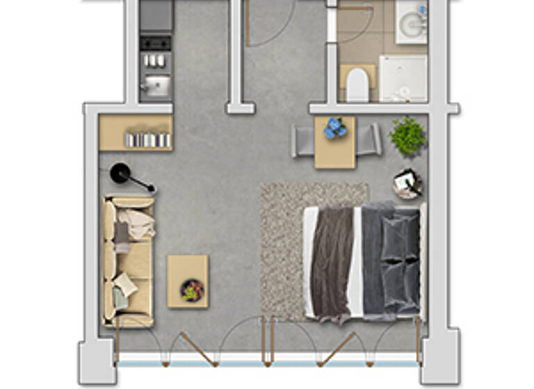 Studio zur Miete 800 € 1 Zimmer 27 m²<br/>Wohnfläche ab sofort<br/>Verfügbarkeit Penzberg Penzberg 82377