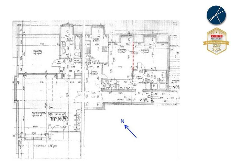 Terrassenwohnung zur Miete 2.300 € 4 Zimmer 131,6 m² 3. Geschoss Wien 1190