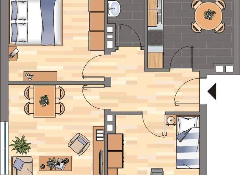 Wohnung zur Miete 479 € 3 Zimmer 65 m² EG Banter Weg 174 Bant Wilhelmshaven 26389