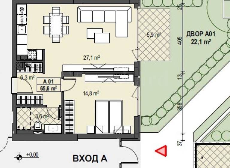 Studio zum Kauf 189.384 € 2 Zimmer 72,8 m² Sofia