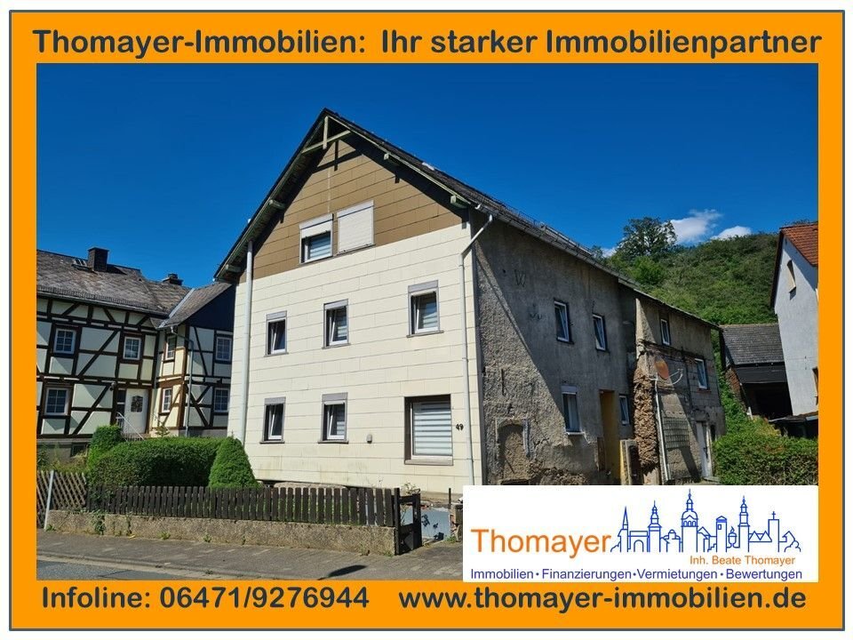 Einfamilienhaus zum Kauf 119.000 € 10 Zimmer 192 m²<br/>Wohnfläche 358 m²<br/>Grundstück ab sofort<br/>Verfügbarkeit Blessenbach Weinbach 35796