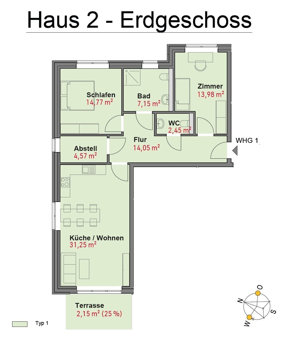 Wohnung zur Miete 1.084 € 3 Zimmer 90,4 m²<br/>Wohnfläche EG<br/>Geschoss Graveshamstr. 8 Kern Neumünster 24534