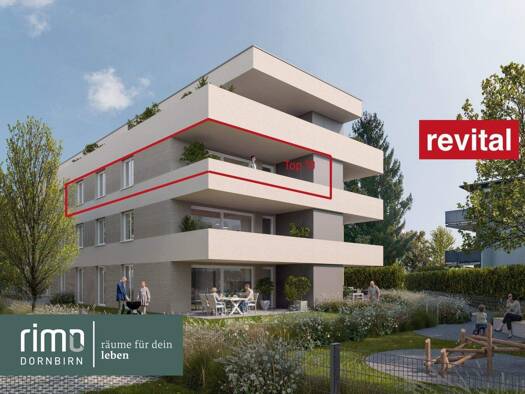 Terrassenwohnung zum Kauf - Erstbezug 566.500 € 3 Zimmer 69 m² 2. Geschoss Lustenau 6890