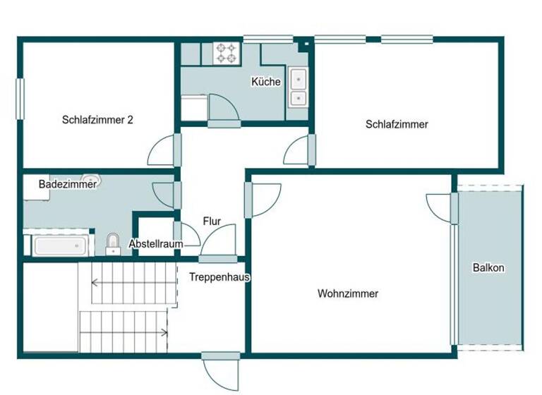 Wohnung zum Kauf 120.000 € 3 Zimmer 78 m² 2. Geschoss Schleswig 24837