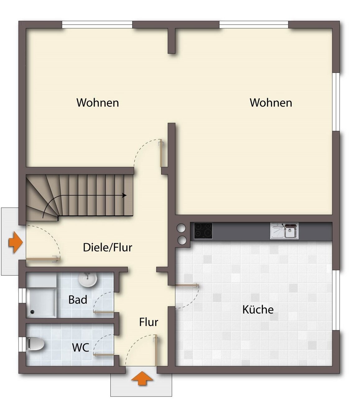 Einfamilienhaus zum Kauf provisionsfrei 127.000 € 4 Zimmer 82 m²<br/>Wohnfläche 889 m²<br/>Grundstück Bunde Bunde 26831