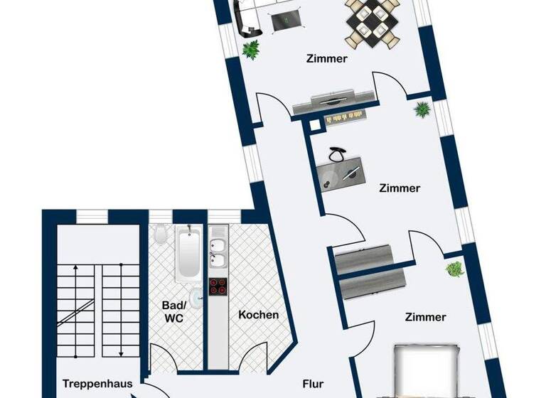 Wohnung zum Kauf 440.000 € 3 Zimmer 96,8 m² 1. Geschoss Südweststadt Karlsruhe / Südweststadt 76133