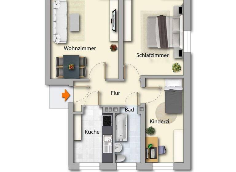 Wohnung zur Miete 289 € 3 Zimmer 55,6 m² 1. Geschoss Eugen-Fritsch-Straße 27 Stadtmitte Plauen 08523
