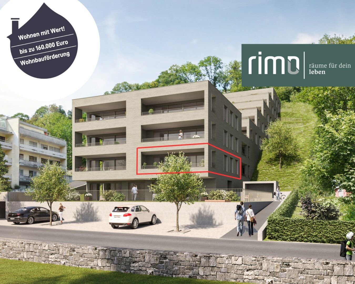 Terrassenwohnung zum Kauf 495.000 € 3 Zimmer 65,5 m²<br/>Wohnfläche 1.<br/>Geschoss 31.03.2026<br/>Verfügbarkeit Mutterstraße 11 Feldkirch 6800