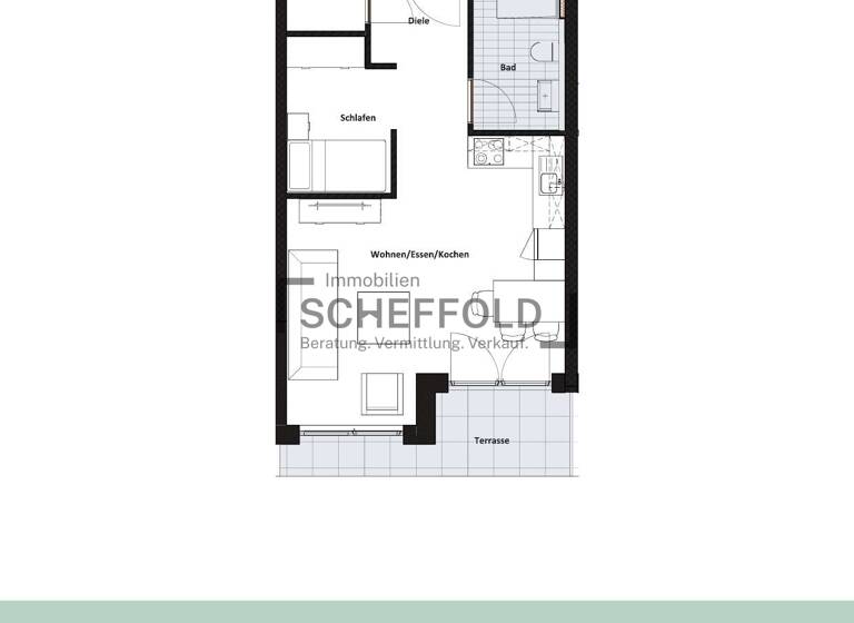 Wohnung zum Kauf - Erstbezug provisionsfrei 222.900 € 1,5 Zimmer 45,3 m² EG Edith-Stein-Straße 20 Laupheim 88471
