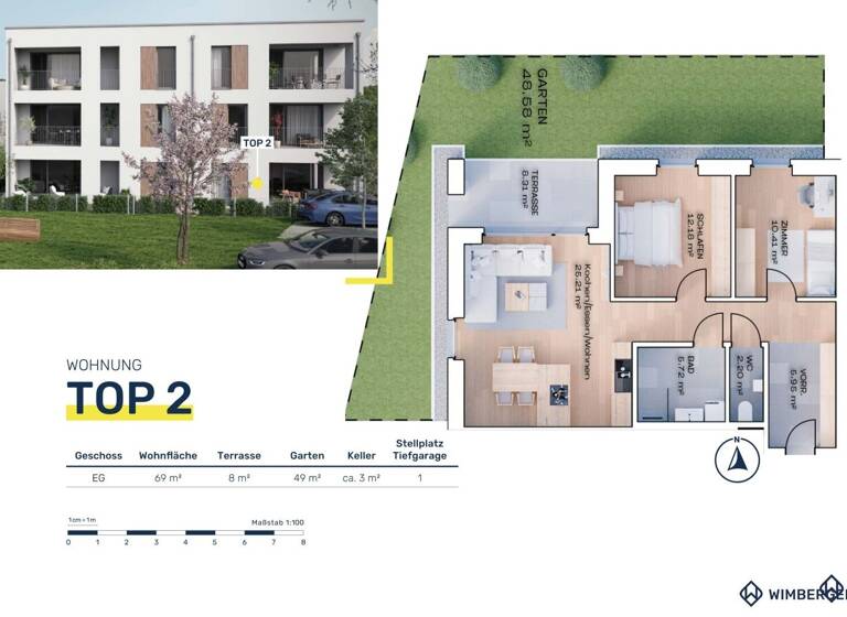 Wohnung zum Kauf - Erstbezug 297.000 € 3 Zimmer 69 m² Linzer Straße 6 Vöcklabruck 4840