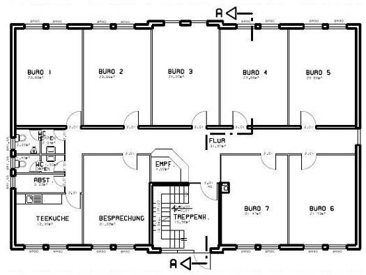 Bürofläche zur Miete provisionsfrei 6,50 € 116 m² Bürofläche teilbar ab 116 m² Waltersleben Erfurt-Waltersleben 99097