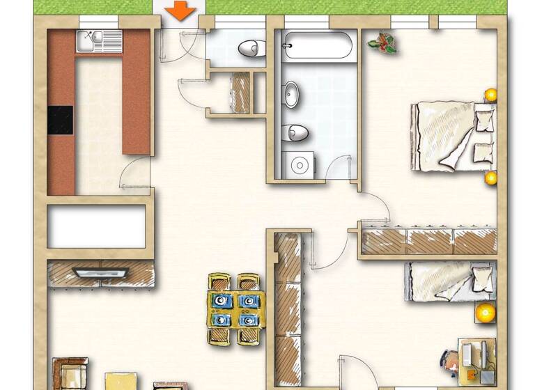 Wohnung zum Kauf 429.000 € 3 Zimmer 89 m² 3 Geschosse frei ab sofort Buchhornplatz 8 Friedrichshafen 88045