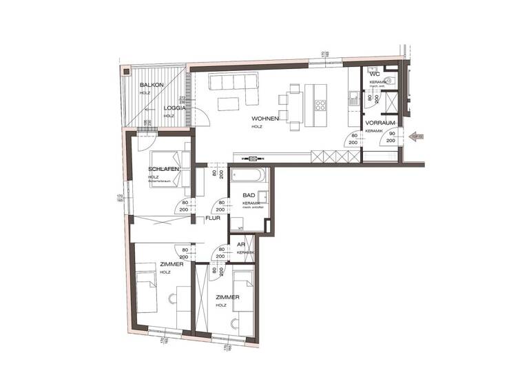 Wohnung zur Miete 1.182 € 4 Zimmer 93,8 m² 1. Geschoss frei ab sofort Vöcklabruck 4840