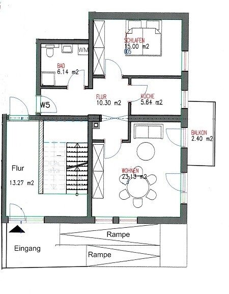 Wohnung zur Miete 475 € 2 Zimmer 51 m²<br/>Wohnfläche 1.<br/>Geschoss ab sofort<br/>Verfügbarkeit Schartweg 40-44 Sangerhausen Sangerhausen 06526