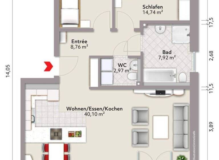 Wohnung zum Kauf - Erstbezug 399.000 € 3,5 Zimmer 93,7 m² Bismarck Gelsenkirchen 45889