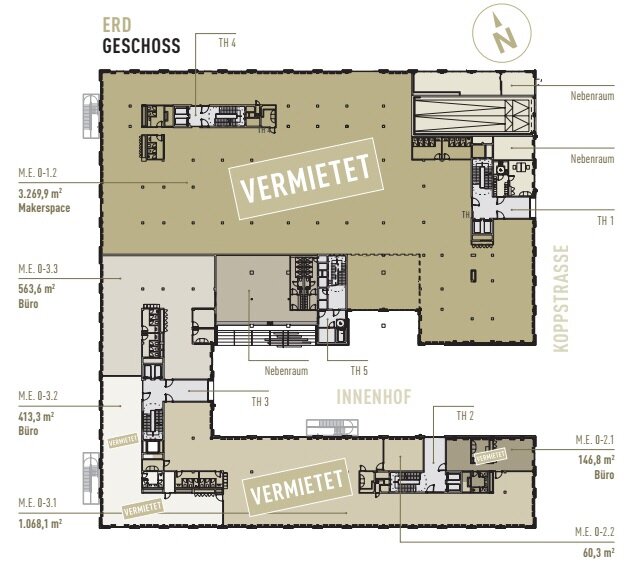 Bürofläche zur Miete provisionsfrei 26 € 563 m²<br/>Bürofläche ab 408 m²<br/>Teilbarkeit Thalkirchen München 81379