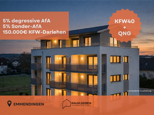 Wohnung zum Kauf - Erstbezug provisionsfrei 449.500 € 3 Zimmer 75 m² 1. Geschoss Kollmarsreute Emmendingen 79312