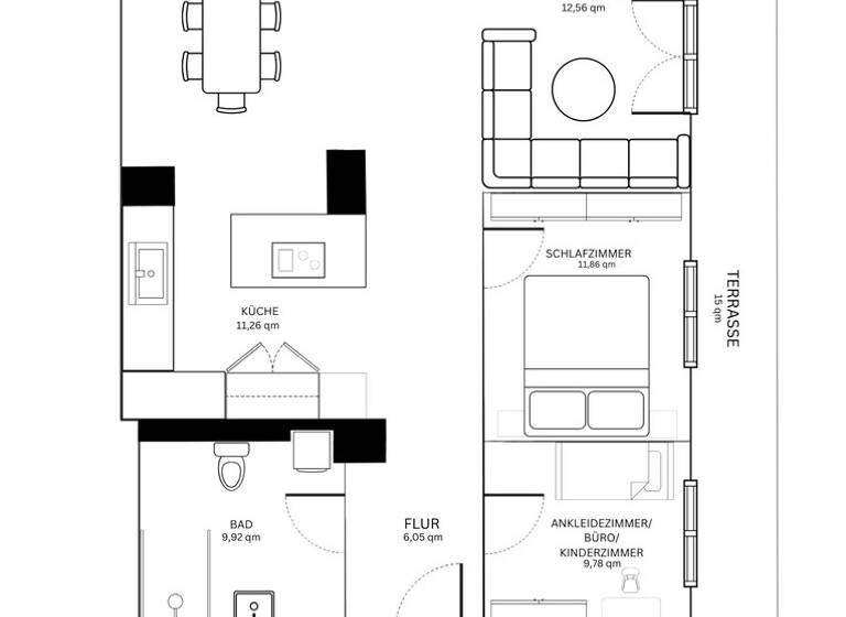 Wohnung zum Kauf provisionsfrei 344.900 € 3 Zimmer 89 m²<br/>Wohnfläche EG<br/>Geschoss ab sofort<br/>Verfügbarkeit Kleingeschaidt Heroldsberg 90562