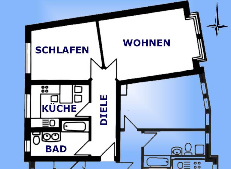 Wohnung zur Miete 320 € 2 Zimmer 61,6 m²<br/>Wohnfläche 2.<br/>Geschoss Grüne Linde 21 Greiz Greiz 07973
