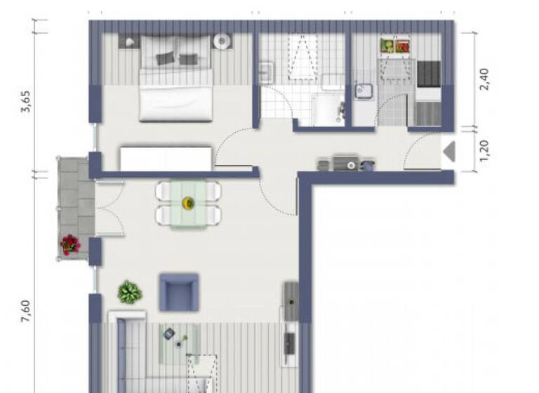 Wohnung zur Miete 795 € 2 Zimmer 64 m² 3. Geschoss frei ab 01.07.2026 Offheim Limburg Offheim 65555