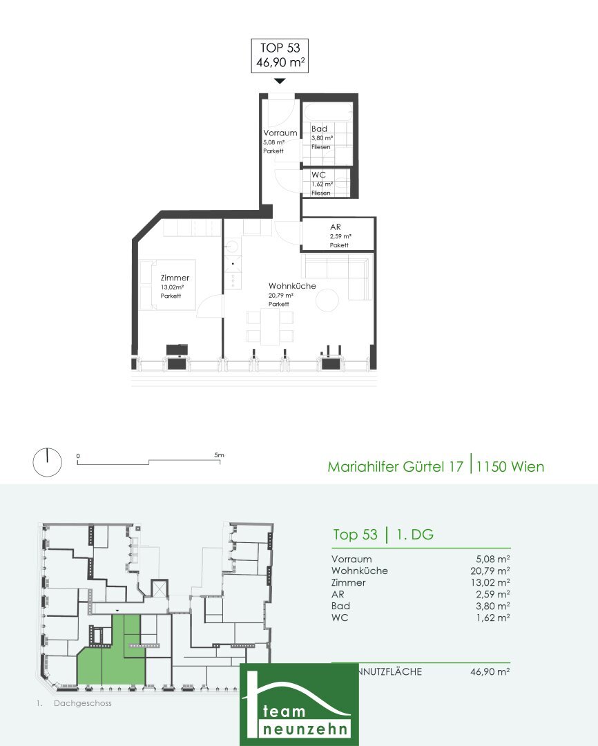 Wohnung zur Miete 798 € 2 Zimmer 46,8 m²<br/>Wohnfläche Gebrüder-Lang-Gasse 1 Wien 1150