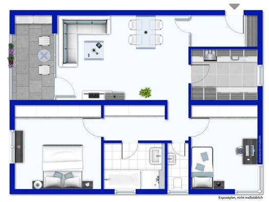 Wohnung zur Miete 800 € 3 Zimmer 79,3 m² frei ab sofort Dillweißenstein Pforzheim 75180