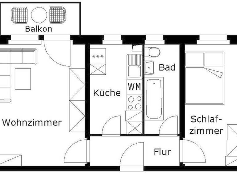 Wohnung zur Miete 231 € 2 Zimmer 42 m² 3. Geschoss Bernhard-Lichtenberg-Weg 12 Reusa Plauen 08529