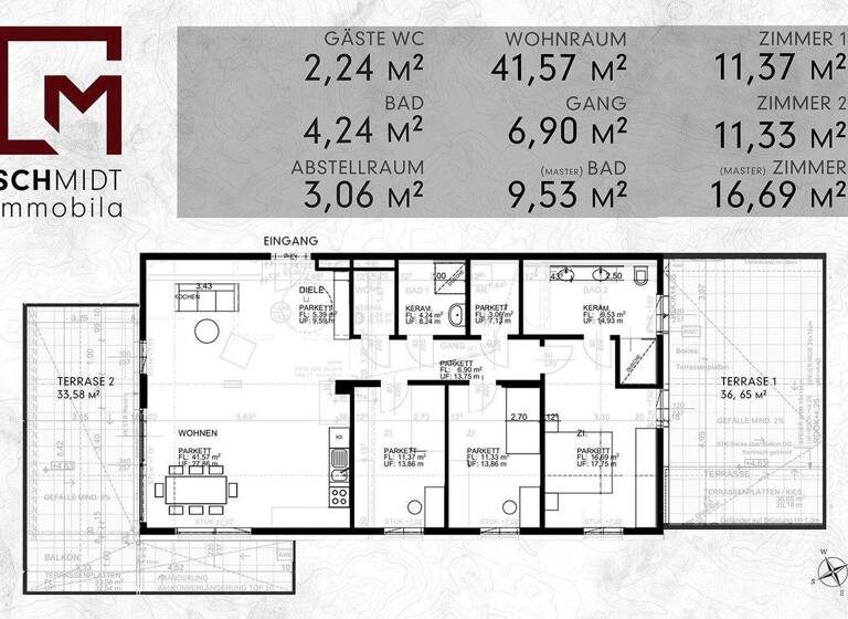 Penthouse zur Miete - Erstbezug 2.100 € 5 Zimmer 112,3 m² frei ab sofort Kirchdorf in Tirol 6383