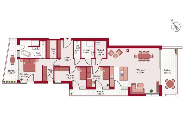 Wohnung zum Kauf - Erstbezug 1.900.000 € 4 Zimmer 138,6 m² Kirchberg 6365