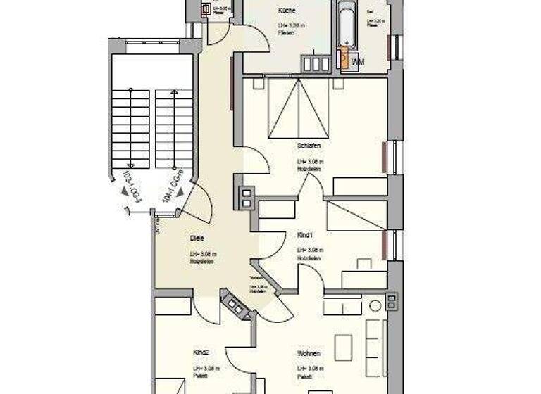 Wohnung zur Miete 1.320 € 4 Zimmer 103 m² 1. Geschoss West Stuttgart 70176