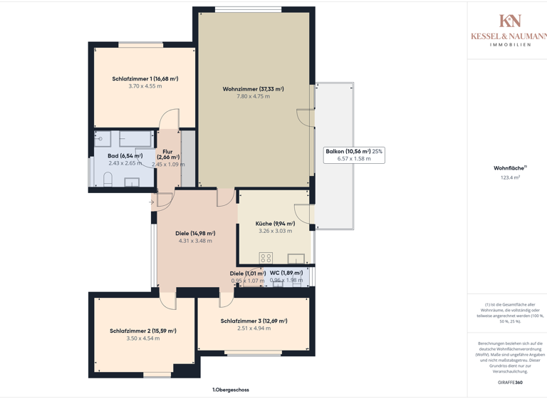 Wohnung zur Miete 800 € 4 Zimmer 123,4 m² 1. Geschoss Ludweiler Völklingen 66333