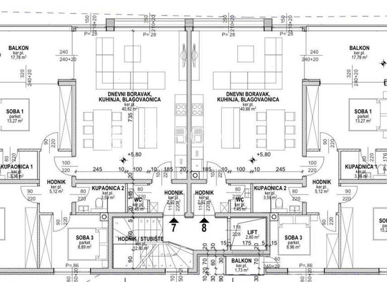 Wohnung zum Kauf 478.500 € 3 Zimmer 140 m² 2. Geschoss Povljana Povljana