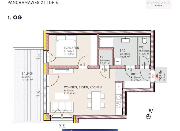 Wohnung zum Kauf 215.000 € 2 Zimmer 52 m² 1. Geschoss Panoramaweg 2 Neumarkt im Hausruckkreis 4720