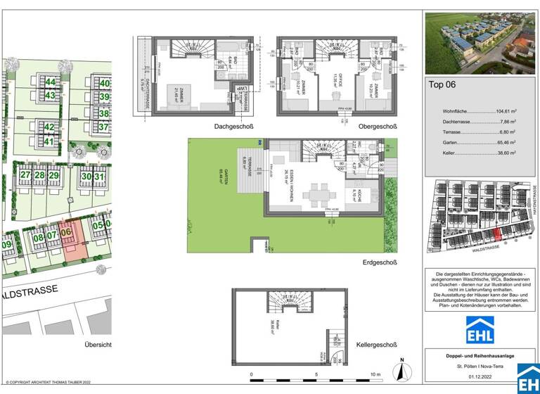 Reihenmittelhaus zum Kauf - Erstbezug 467.837 € 4 Zimmer 104,6 m² Waldstraße St. Pölten 3100
