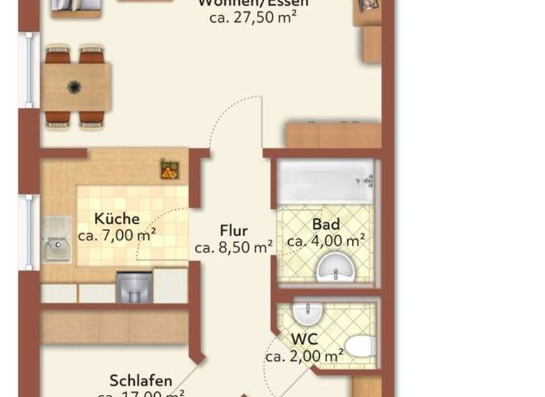 Wohnung zur Miete 850 € 2 Zimmer 70 m²<br/>Wohnfläche EG<br/>Geschoss Wendelstein Wendelstein 90530