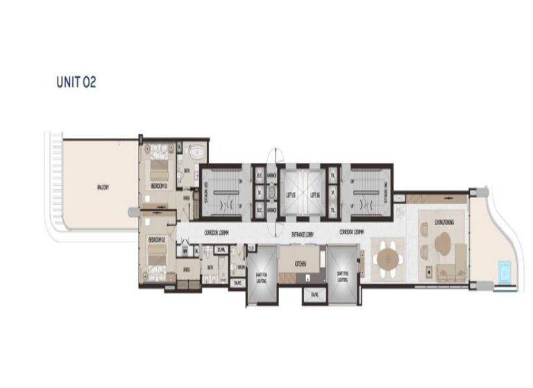 Wohnung zum Kauf - Erstbezug provisionsfrei 2.329.270 € 3 Zimmer 180 m² Crescent Road Dubai