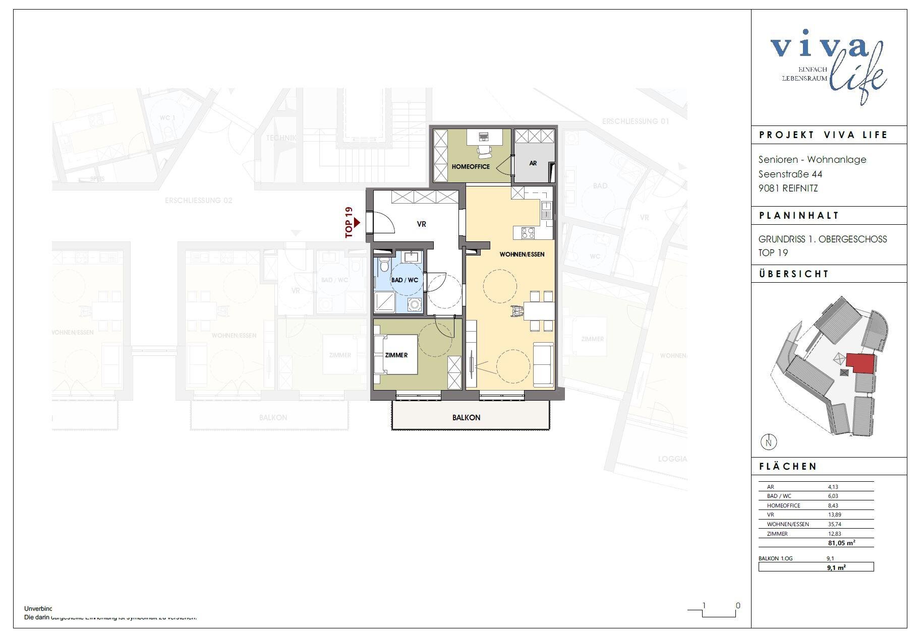 Studio zum Kauf provisionsfrei 518.700 € 3 Zimmer 81,1 m²<br/>Wohnfläche Reifnitz 9081