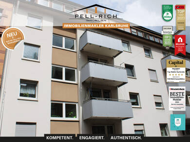 Wohnung zur Miete 750 € 2 Zimmer 75 m² 2. Geschoss frei ab 01.06.2025 Durlach - Alt-Durlach Karlsruhe 76227