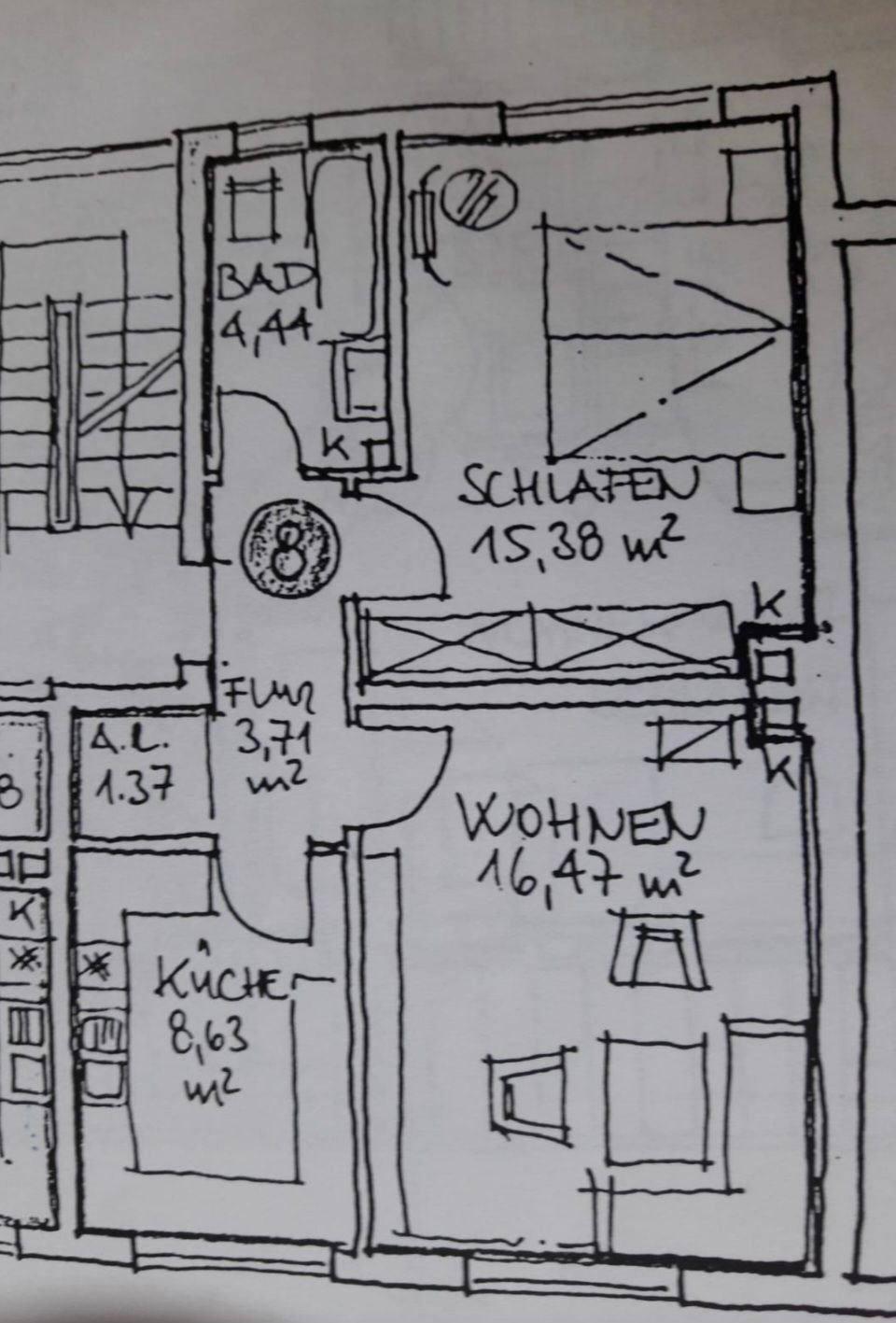 Wohnung zur Miete 689 € 2 Zimmer 50 m²<br/>Wohnfläche 3.<br/>Geschoss ab sofort<br/>Verfügbarkeit Galgenhof Nürnberg 90459